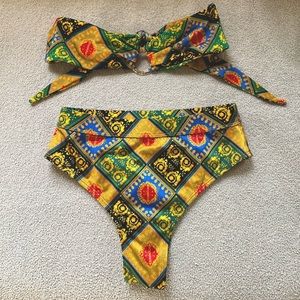 Sommer Swim Gia baroque bikini, Cece bandeau top and Sierra bottoms